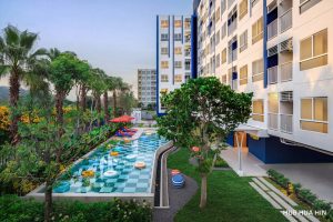 ฮับ หัวหิน HUB HUA HIN คอนโดใหม่ใจกลางหัวหิน เพียง 5 นาที* ถึง Blúport Huahin ส่วนกลางจัดเต็ม พร้อมห้อง Layout ใหม่ เริ่ม 1.19 ล้าน*
